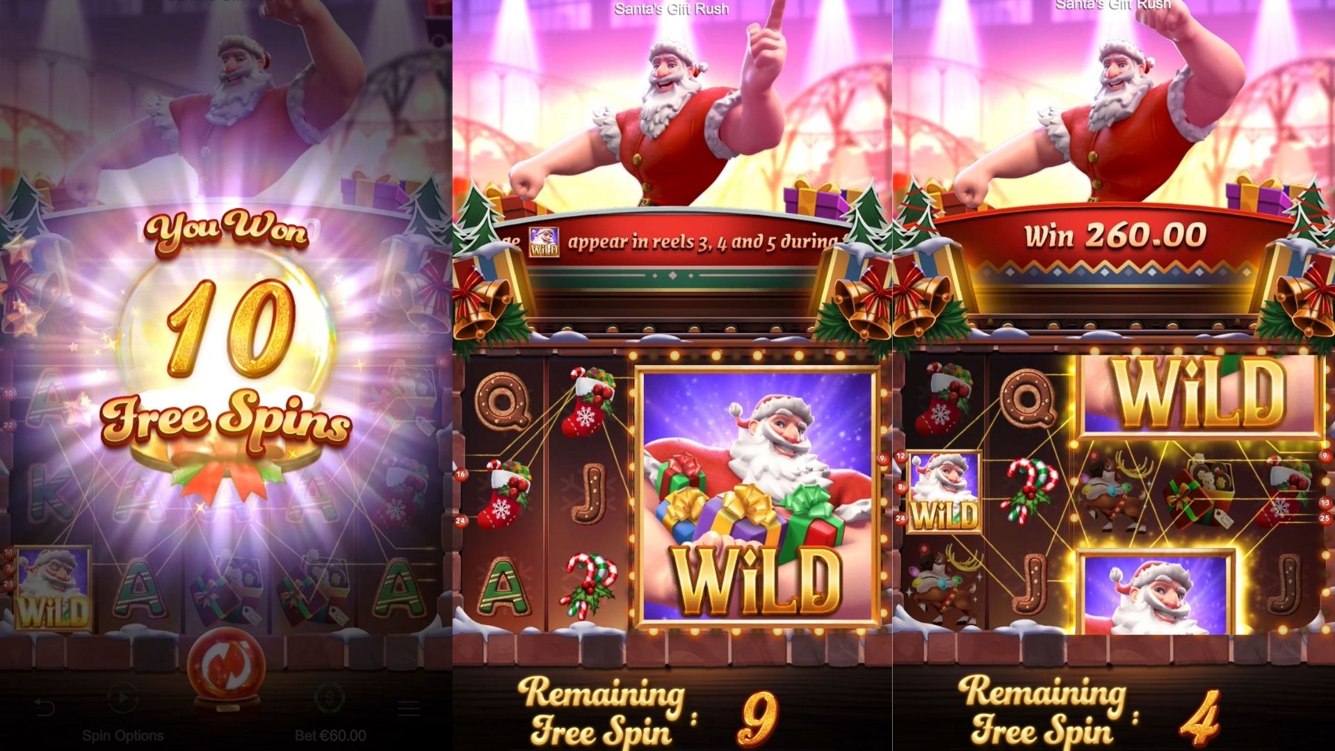 fitur slot santa's gift rush