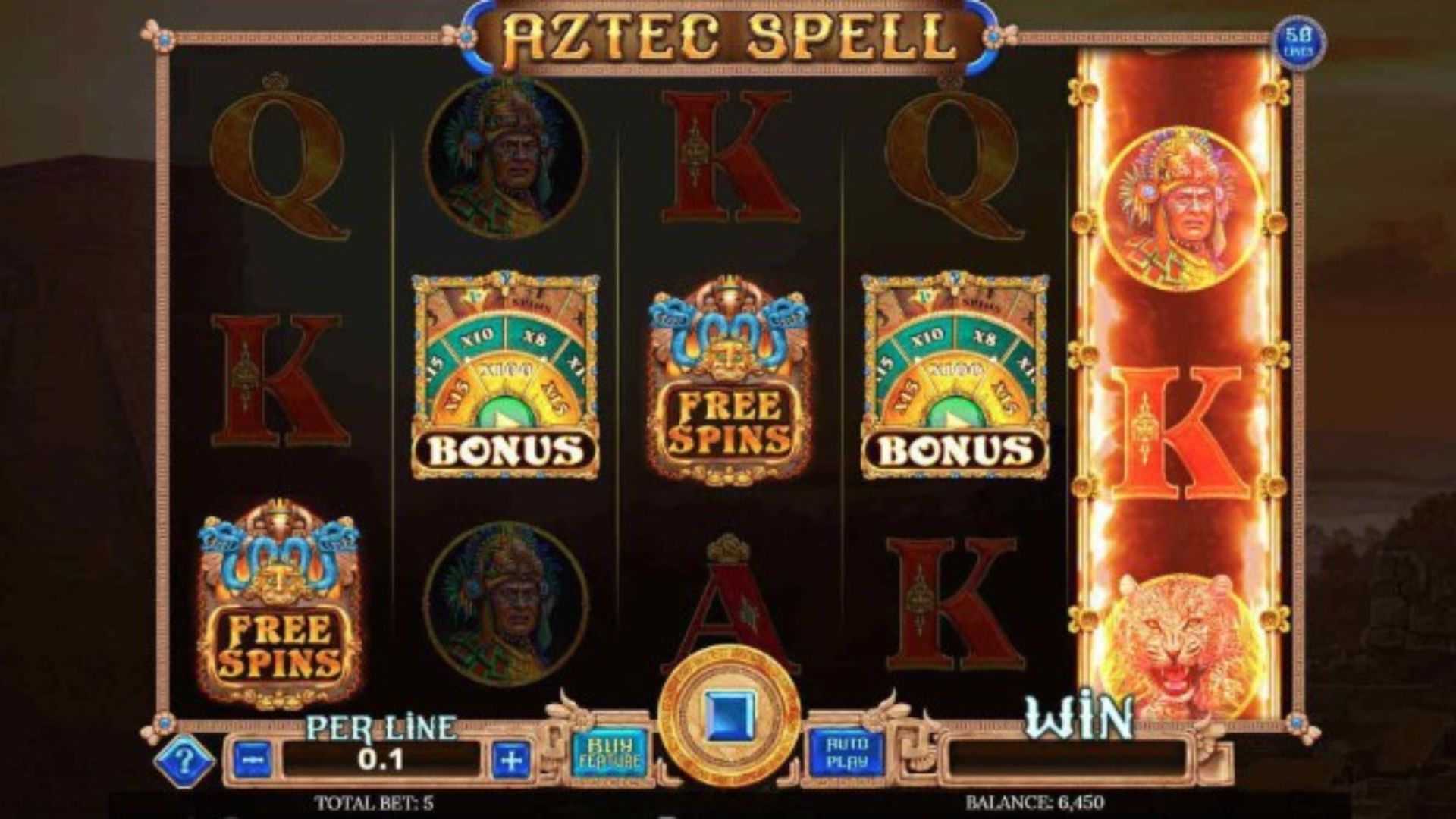bonus aztec spell