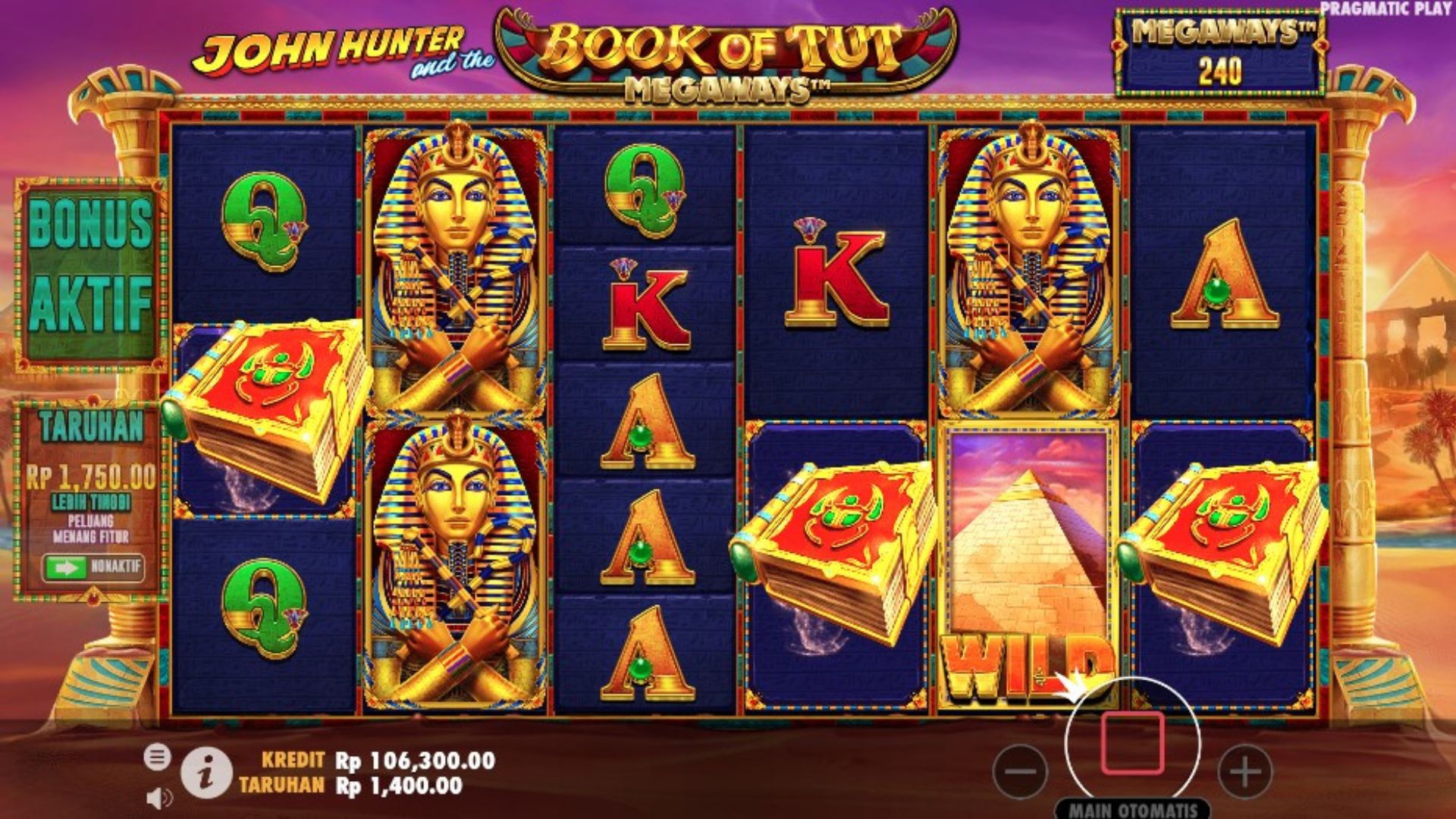 bonus book of tut megaways