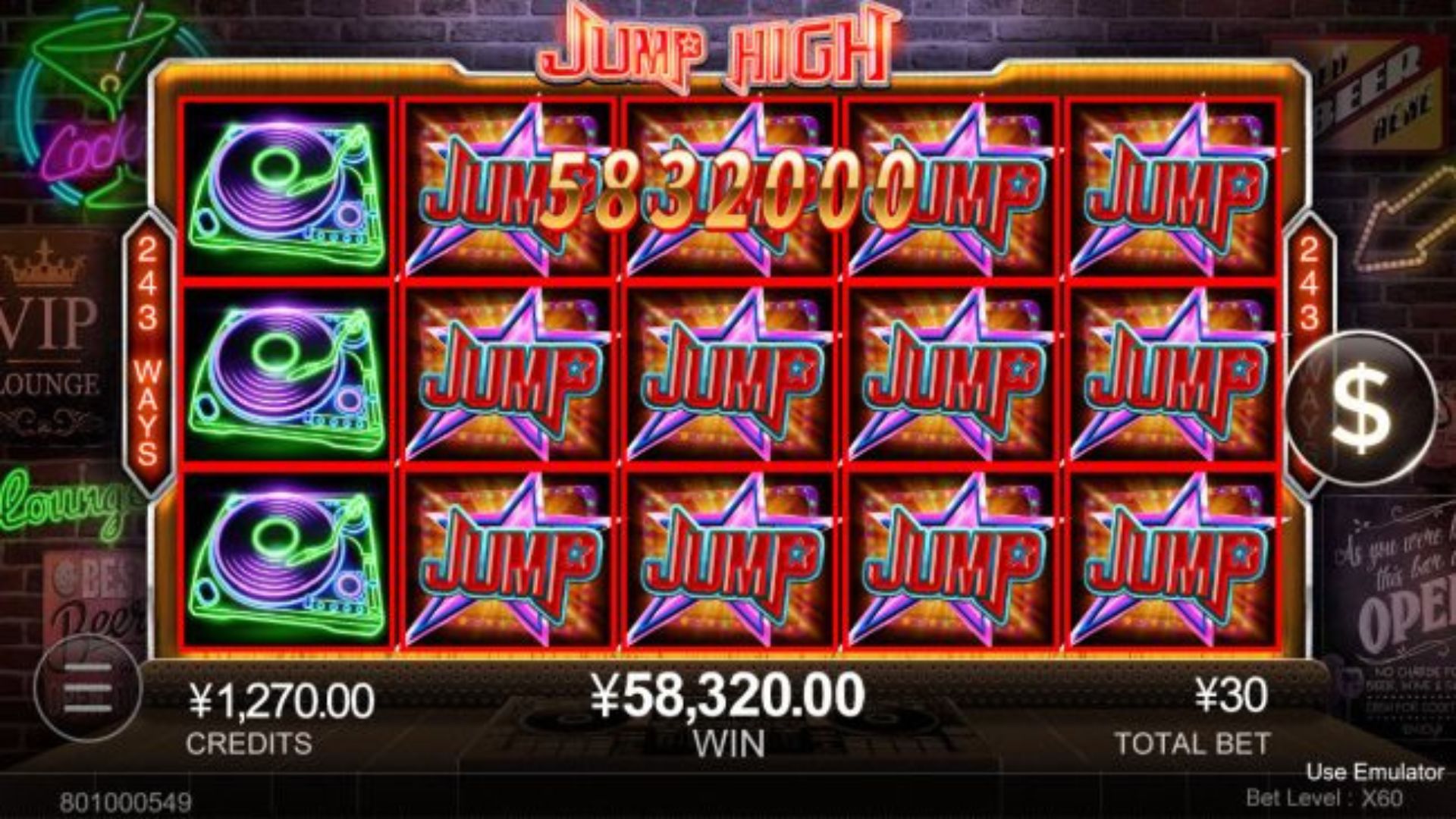 bonus freespin game jump high