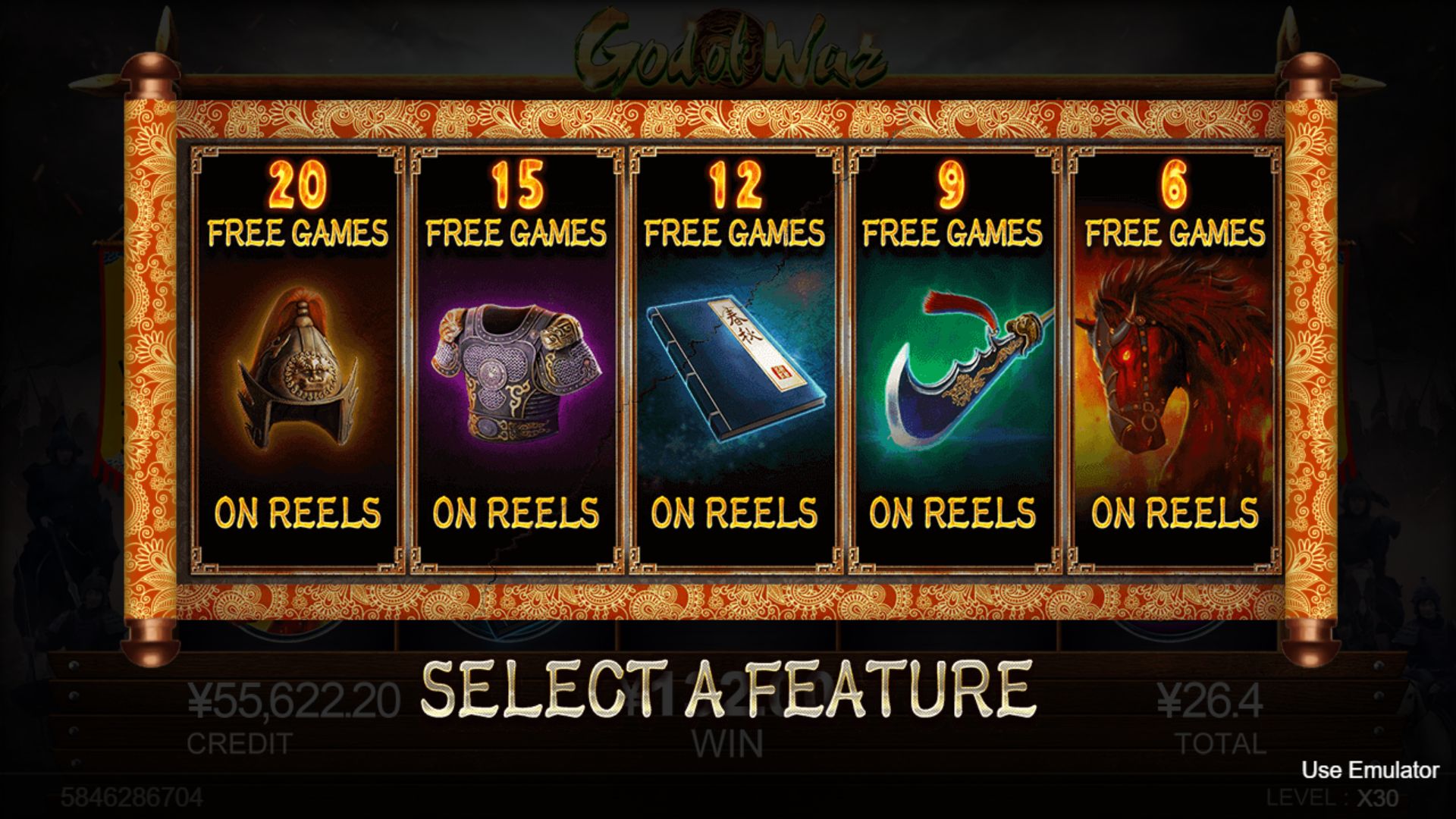 bonus freespin game slot god of war