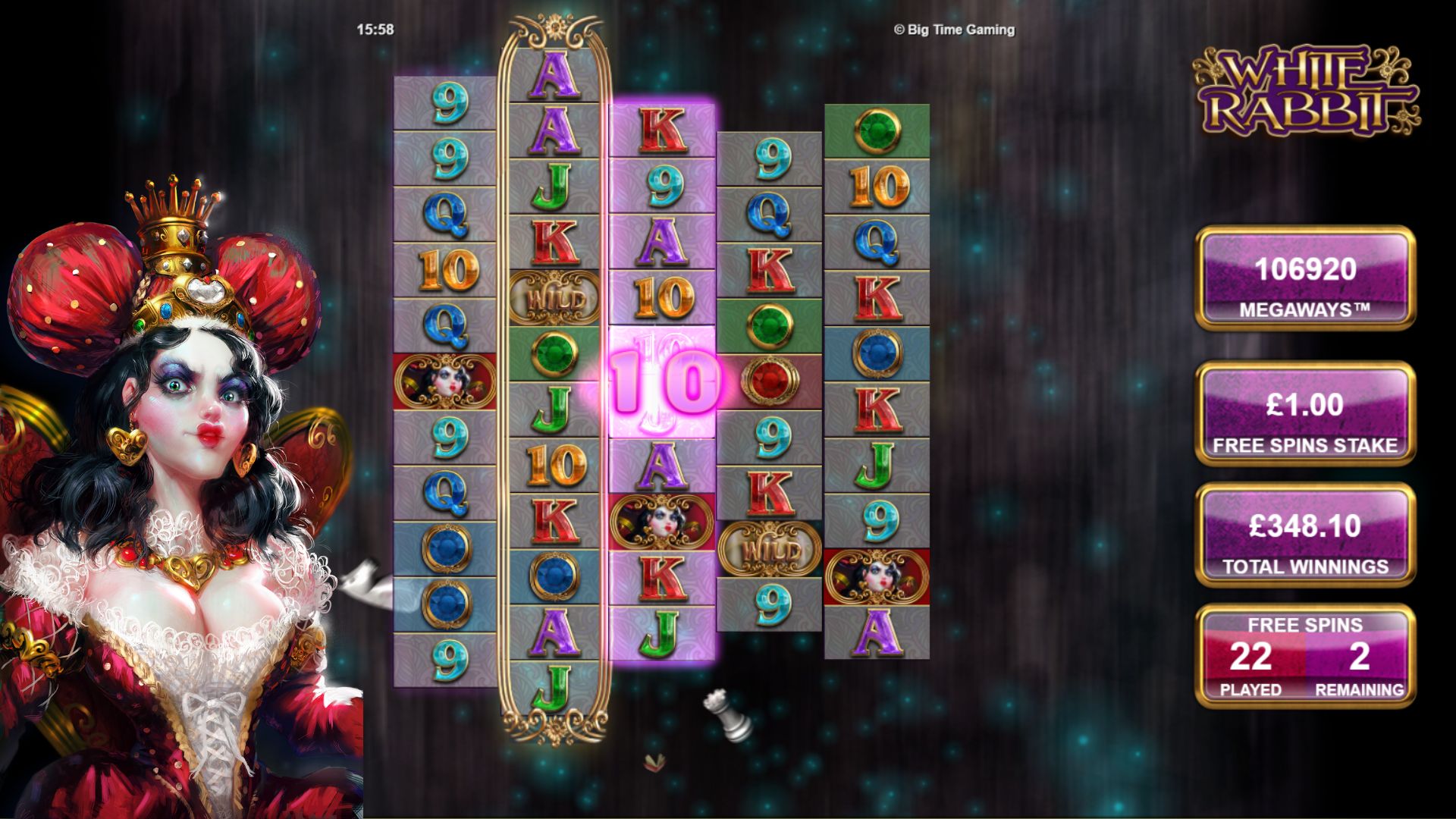 bonus freespin game white rabbit