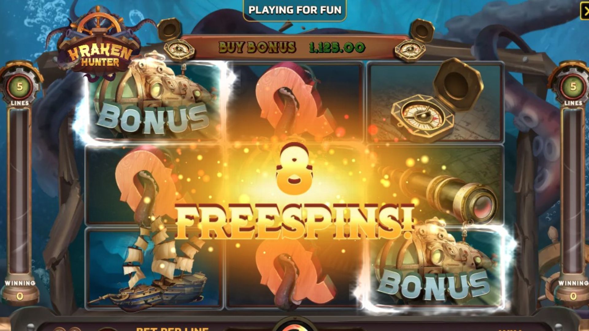bonus freespin kraken hunter