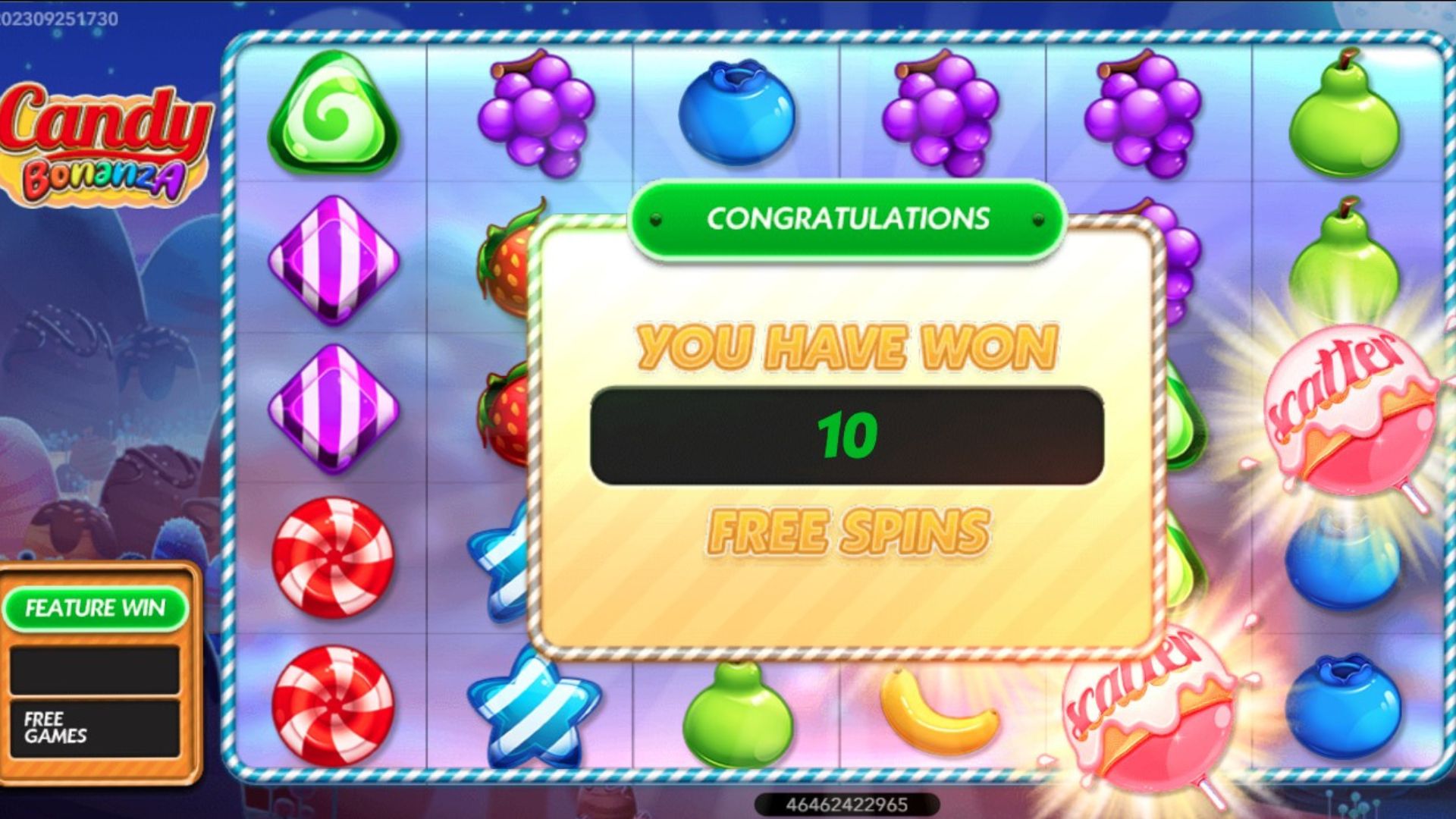 bonus freespin slot candy bonanza