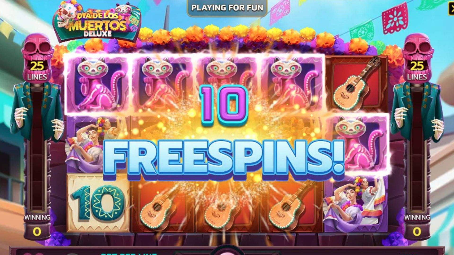 bonus freespin slot dia de los muertos deluxe