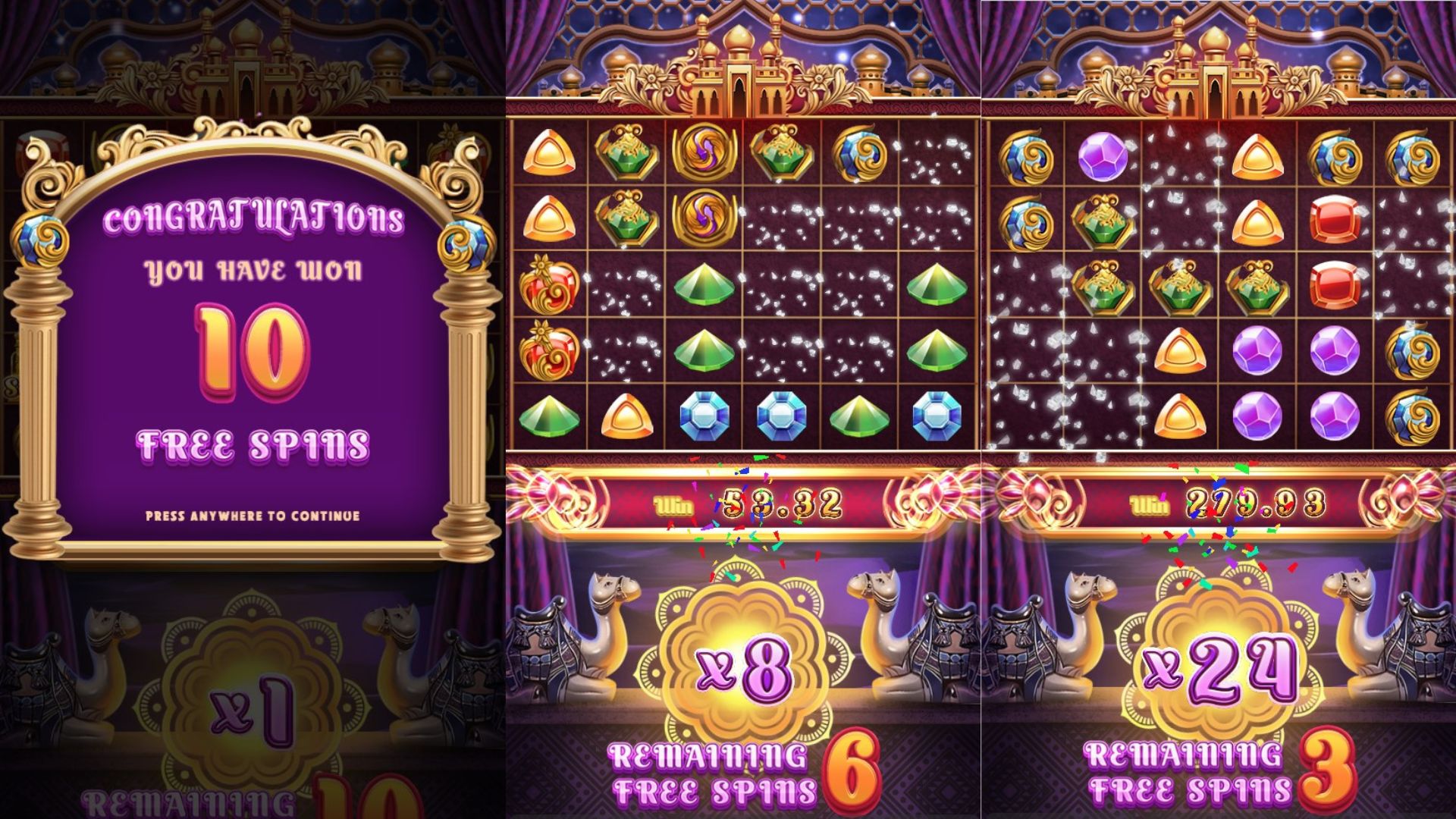 bonus freespin slot persian gems