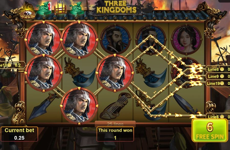 bonus freespin three kingdoms