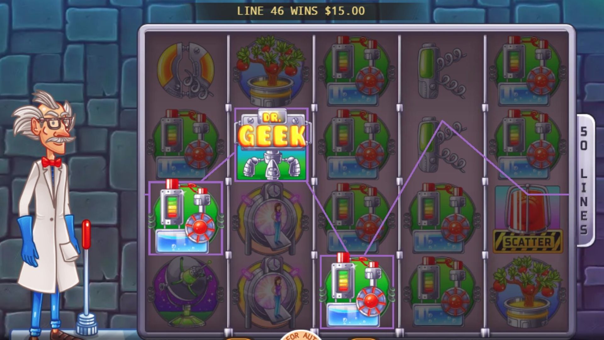 cara main slot dr. geek