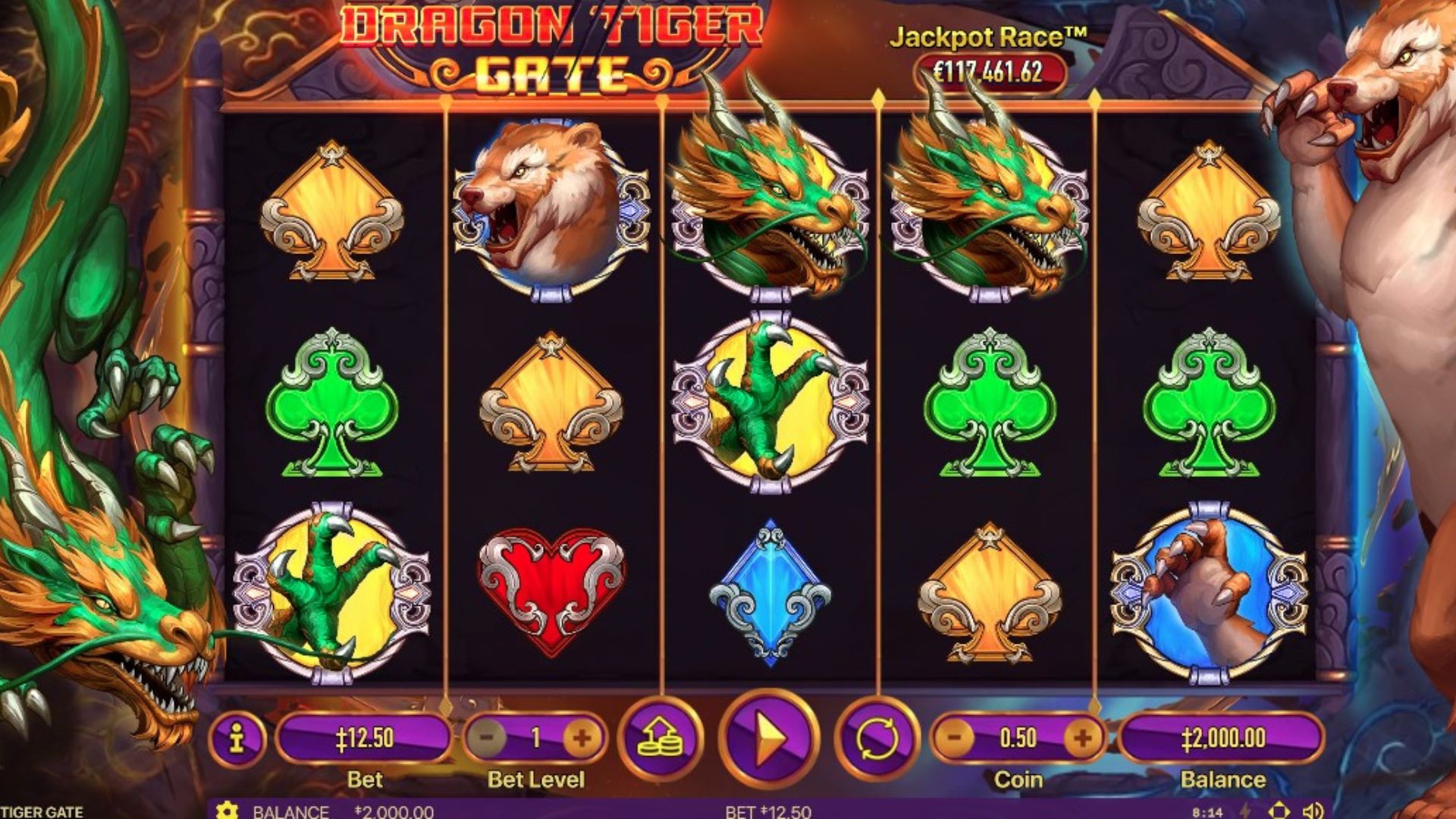 fitur dragon tiger gate