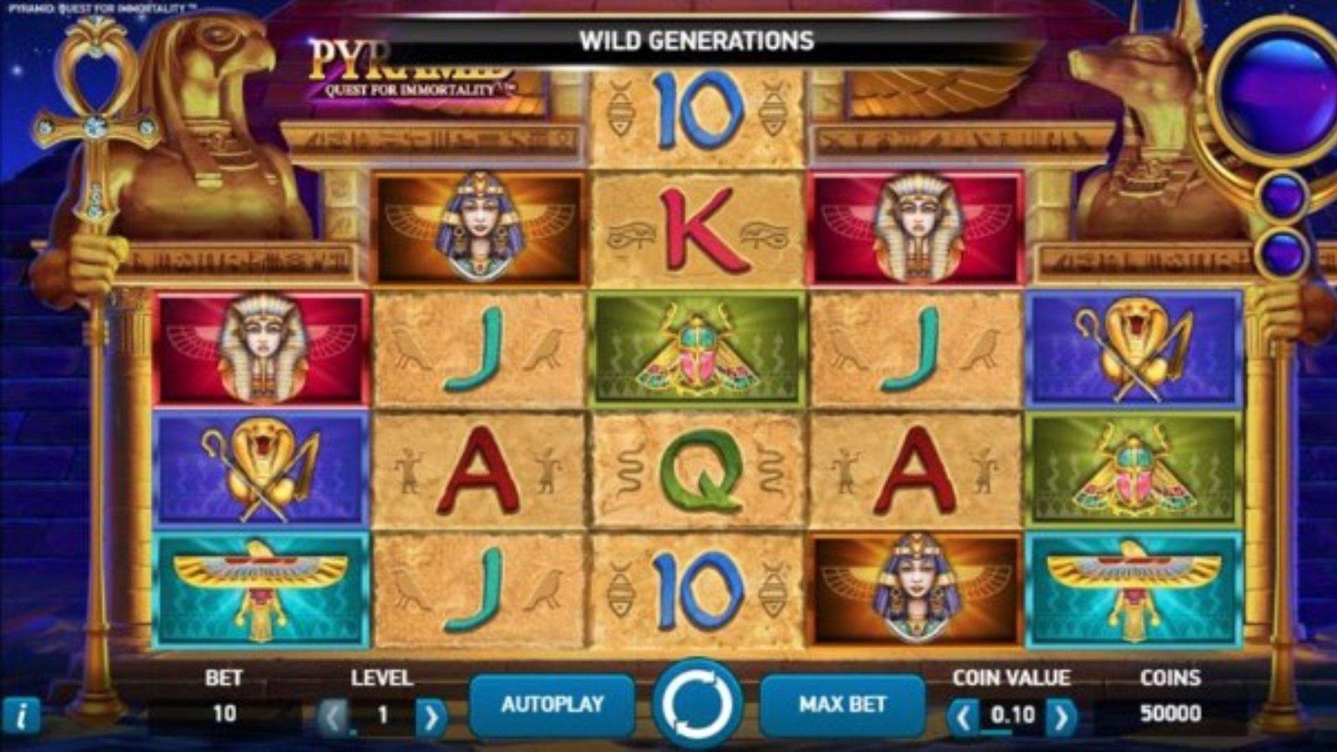 fitur pyramid quest for immortality