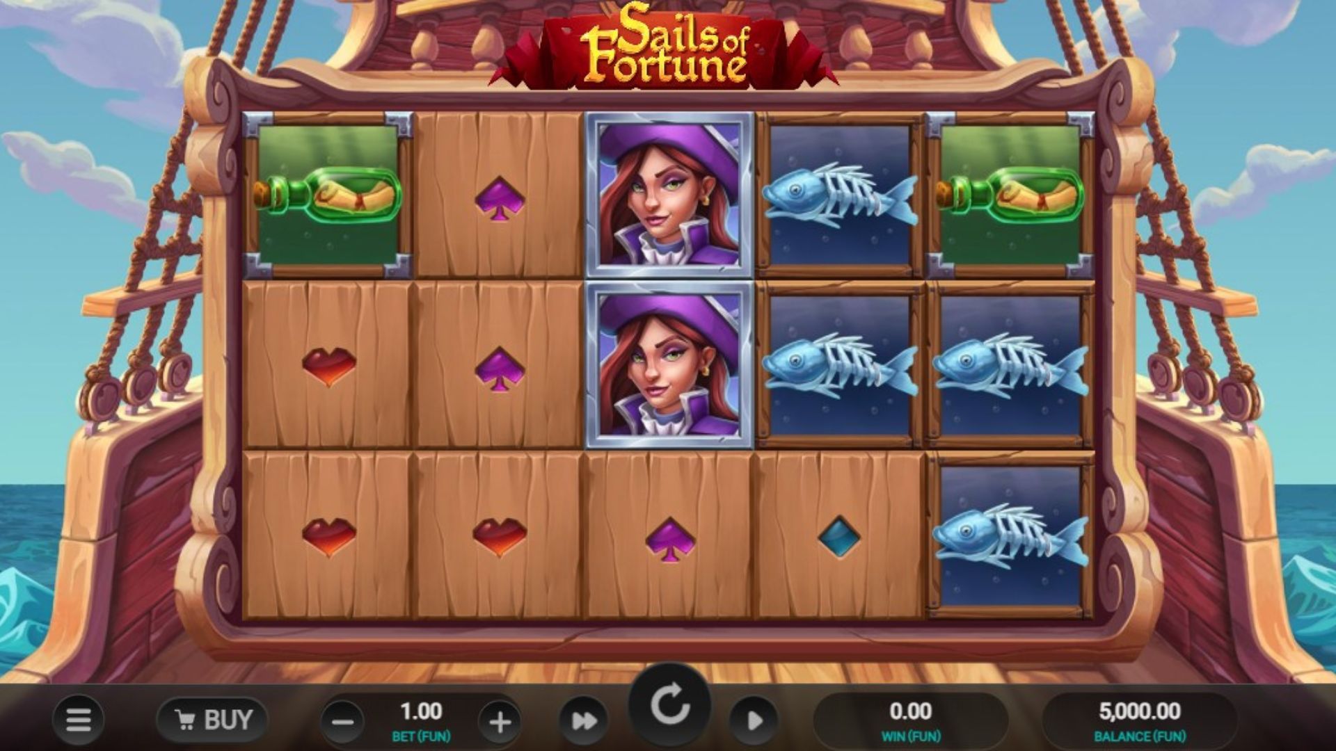 fitur sails of fortune