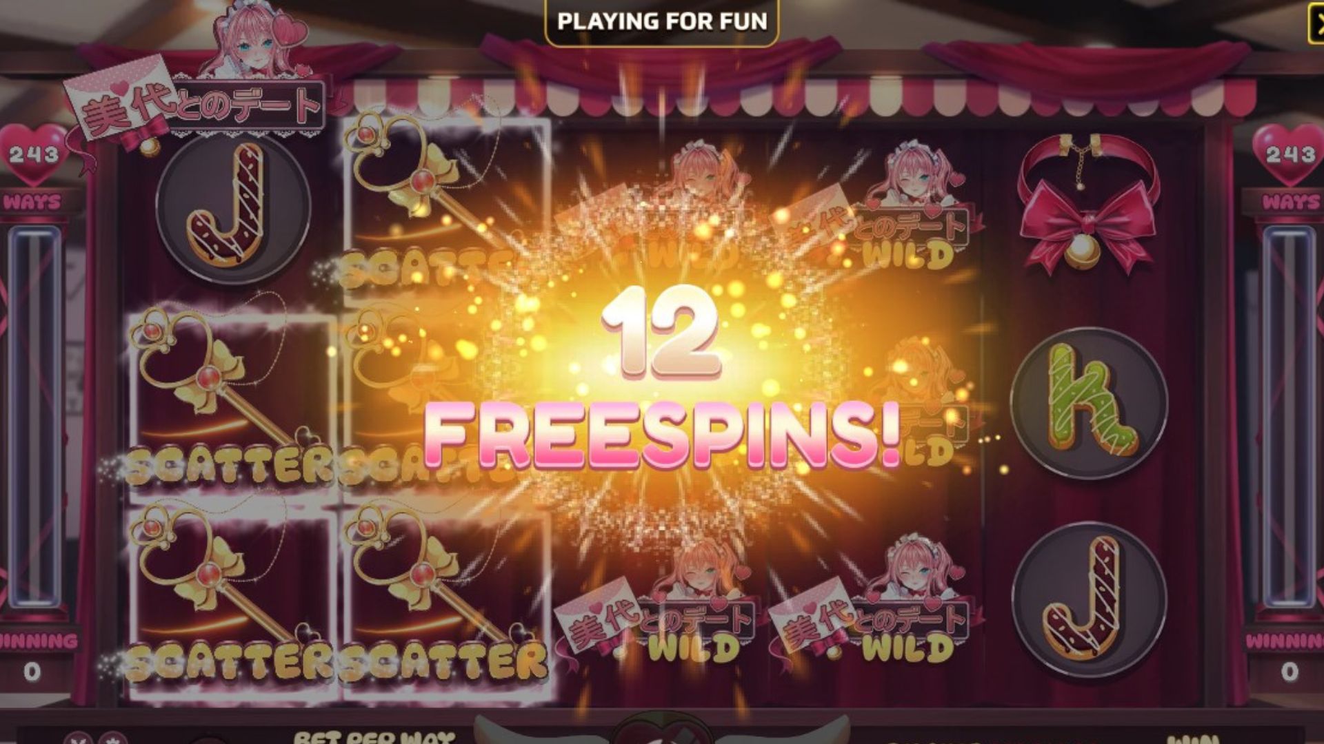 bonus freespin slot date with miyo