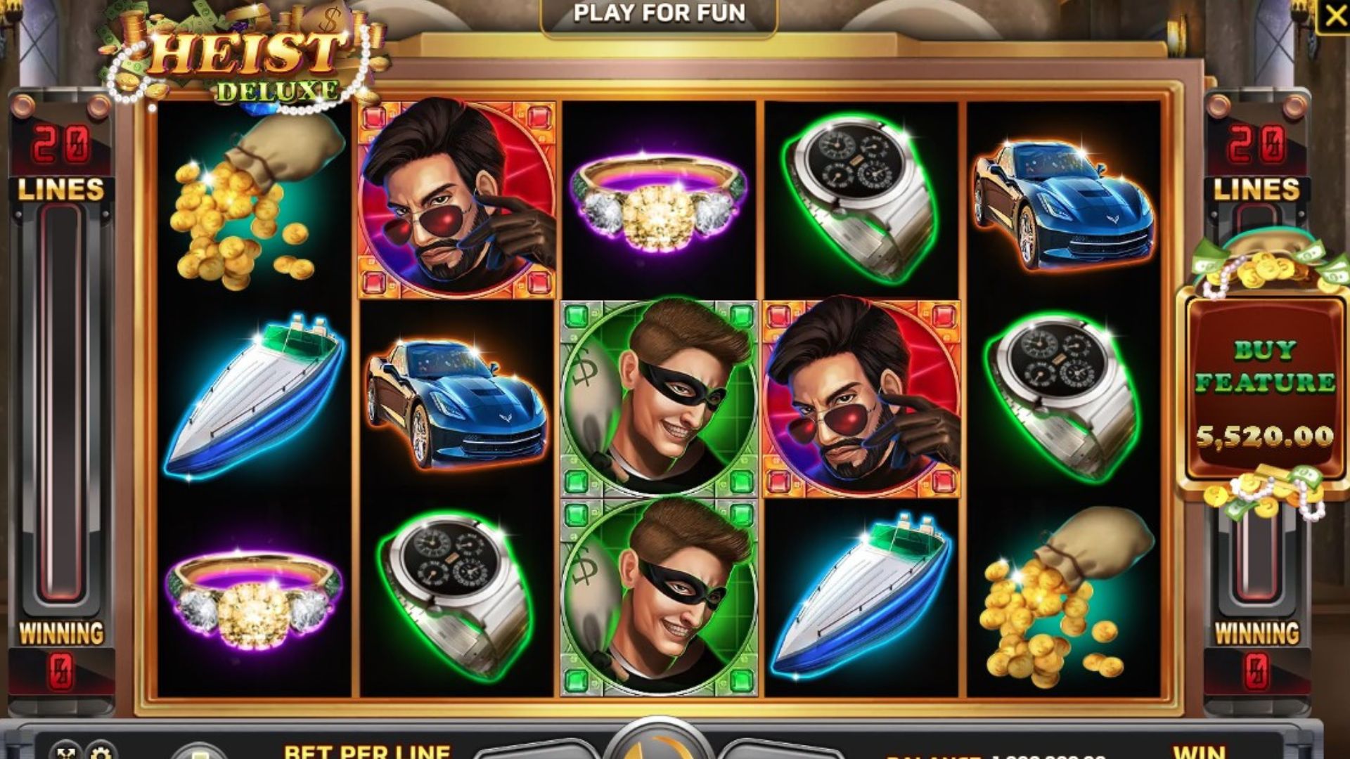 gameplay slot heist deluxe