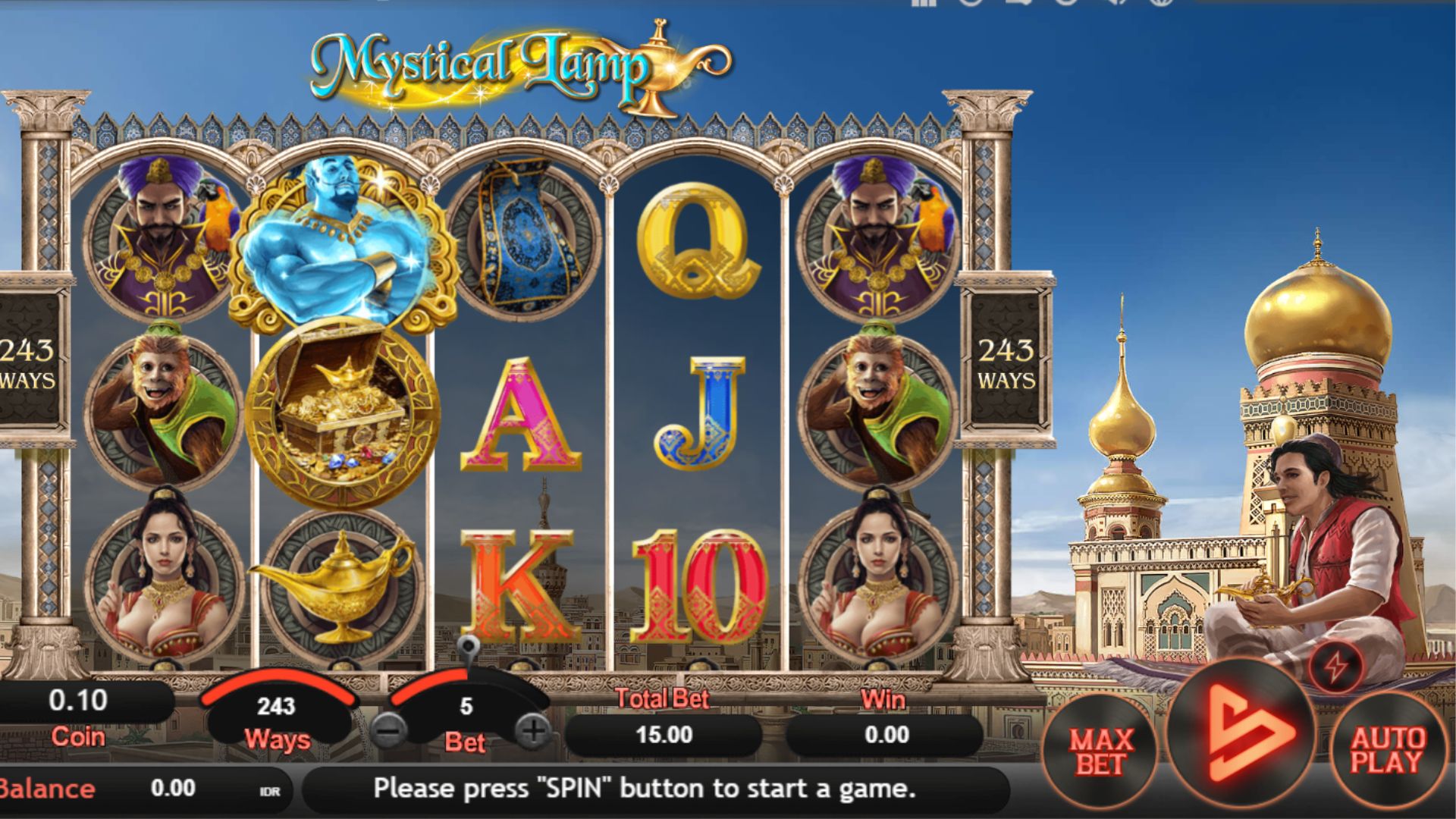 gameplay slot mystical lamp