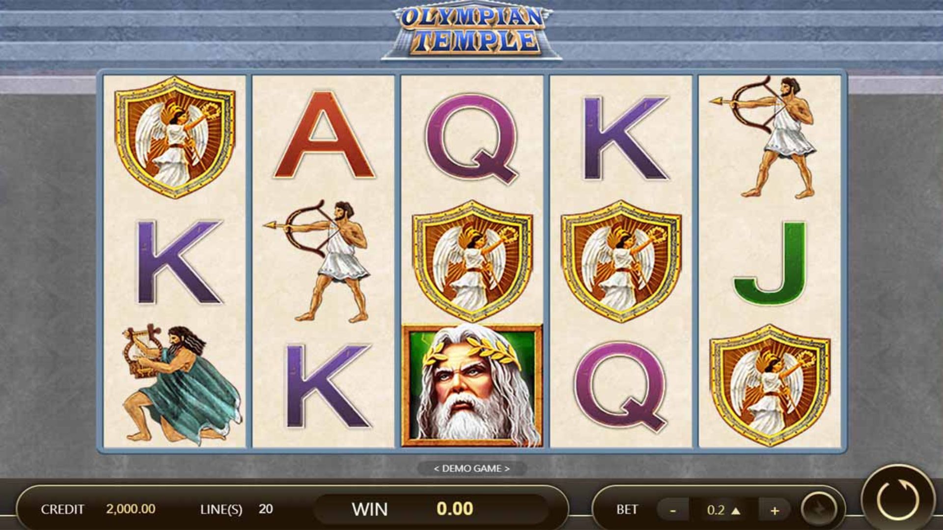 gameplay slot olympian temple