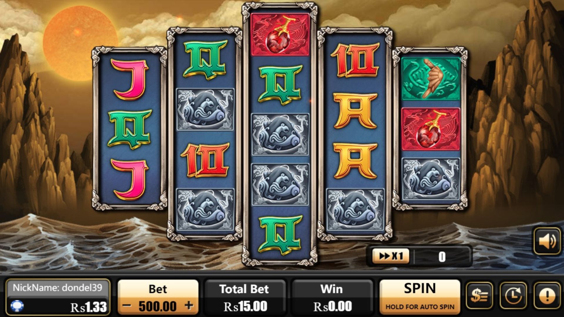 gameplay slot tai wang si shen