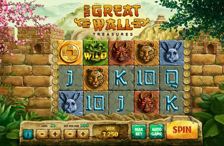 gameplay slot the great wall treasure