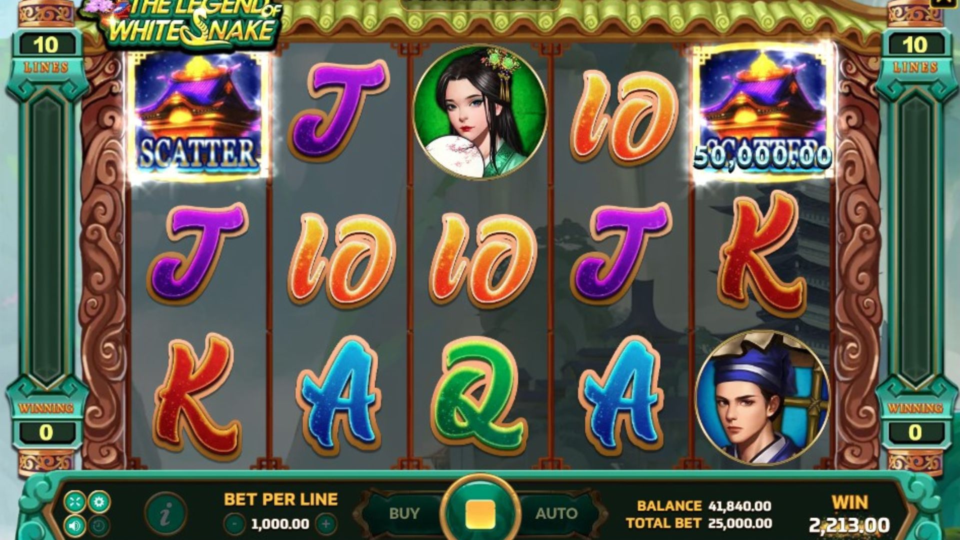 gameplay slot the legend of white snake