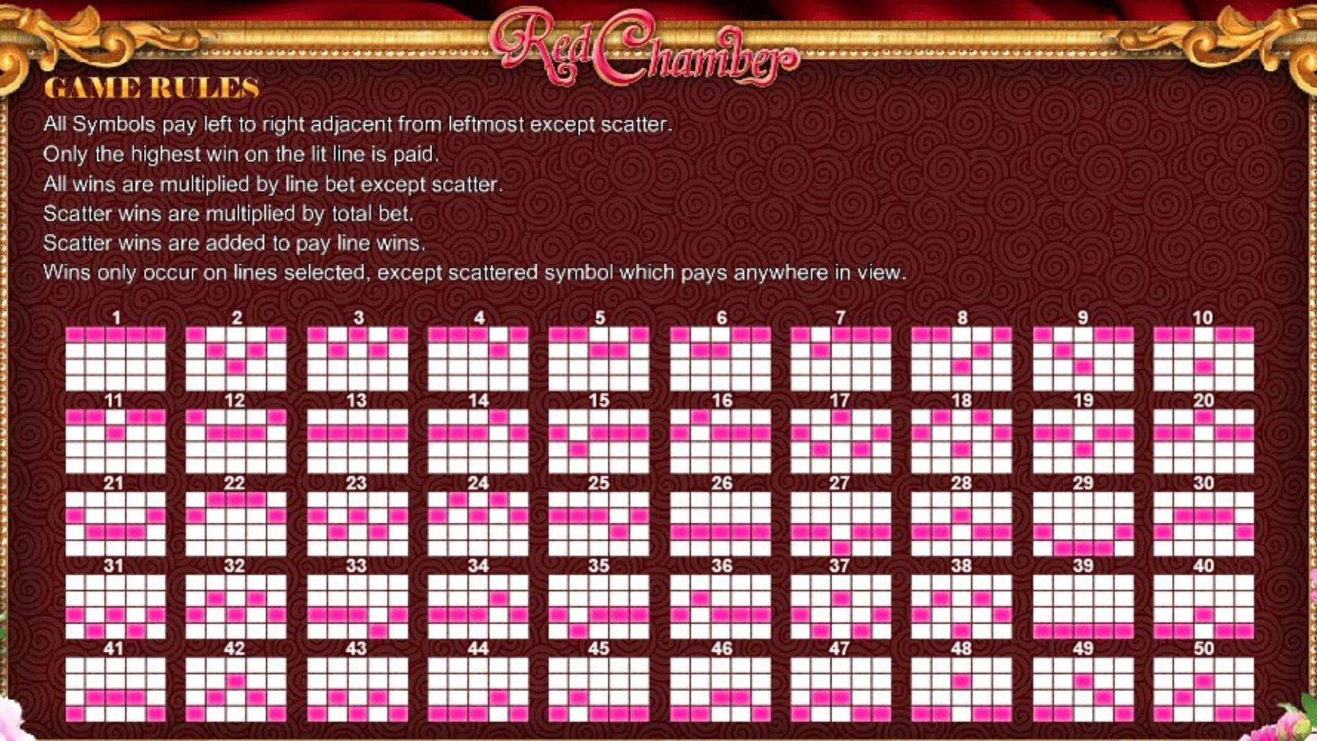 rules red chamber