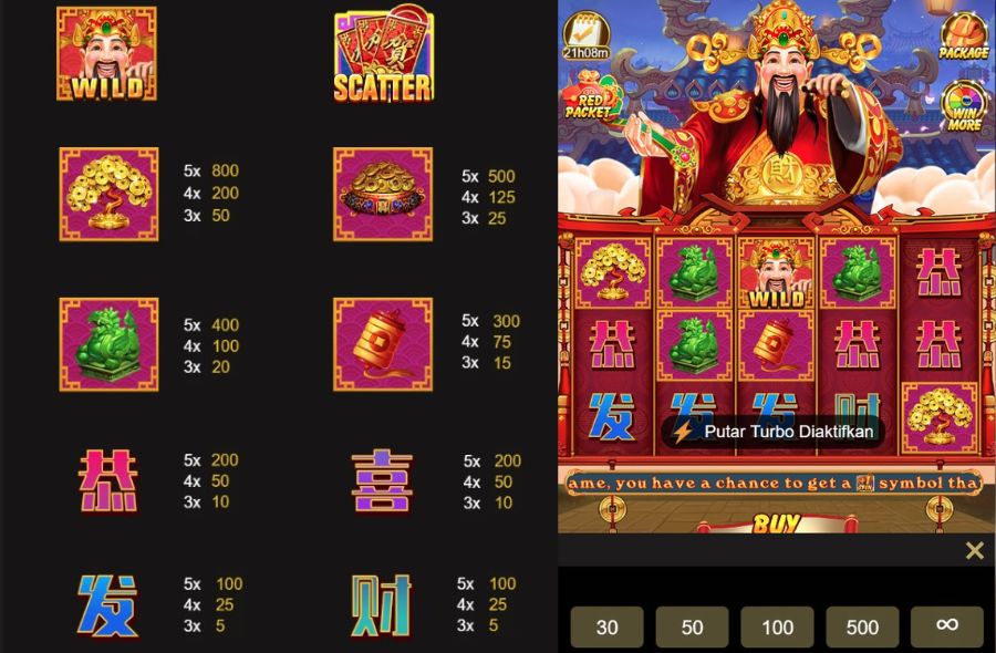 simbol game gong xi fa cai