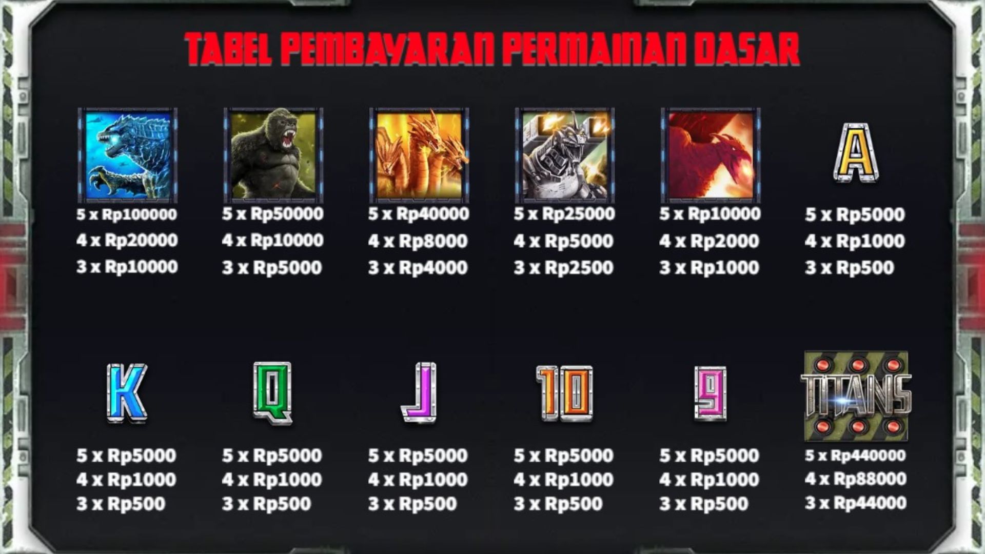 symbol game slot go go monsters
