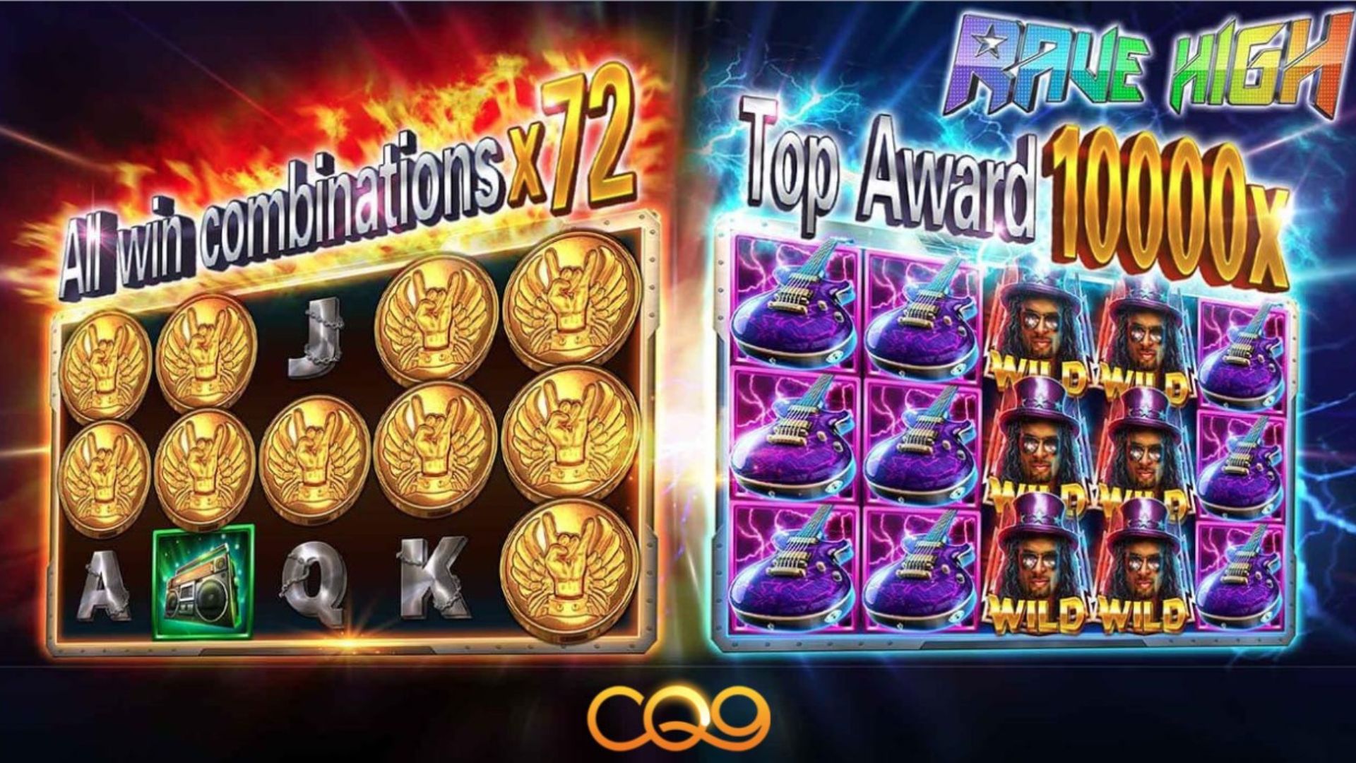 tampilan game slot rave high