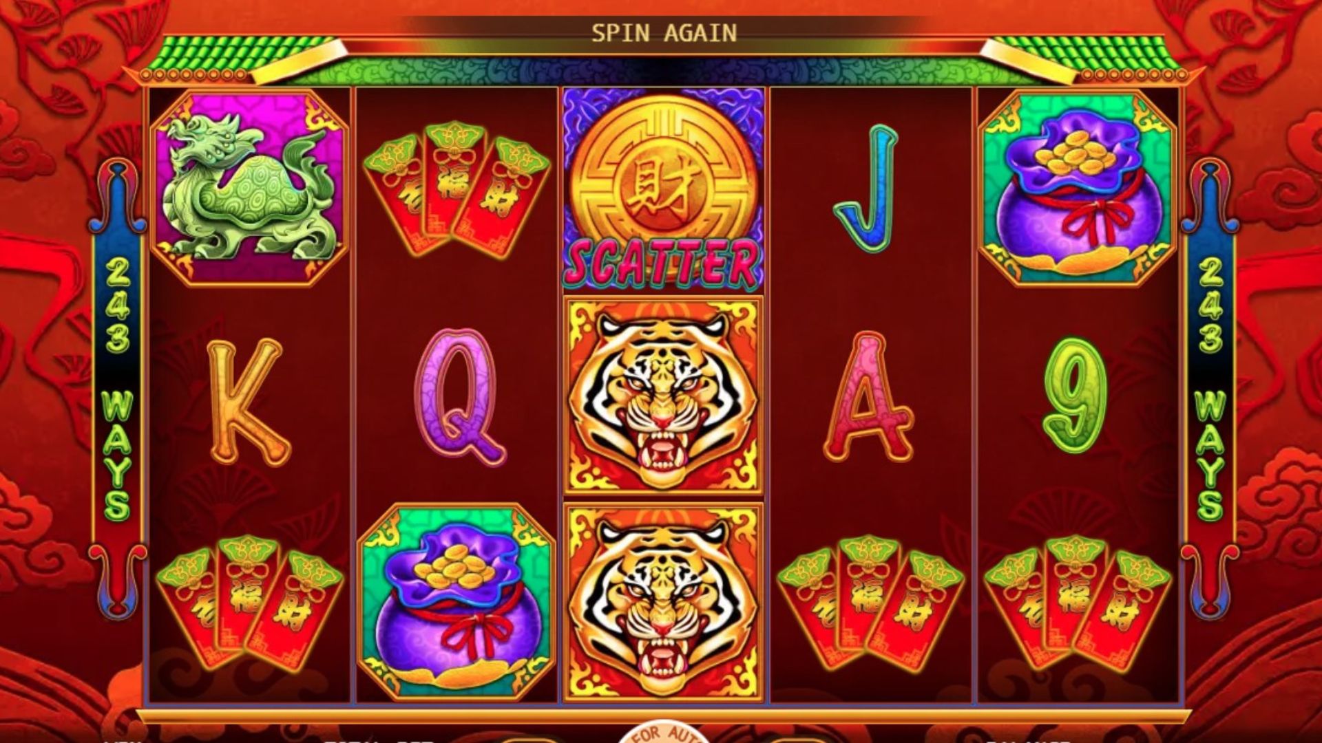 tampilan game slot treasure tiger